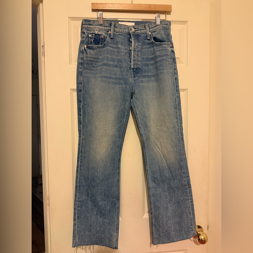 MOTHER Superior Tripper Flood Fray Jeans